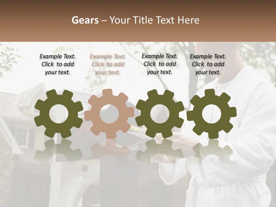 A Man Putting A Piece Of Paper Into A Mailbox PowerPoint Template