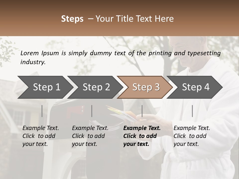 A Man Putting A Piece Of Paper Into A Mailbox PowerPoint Template