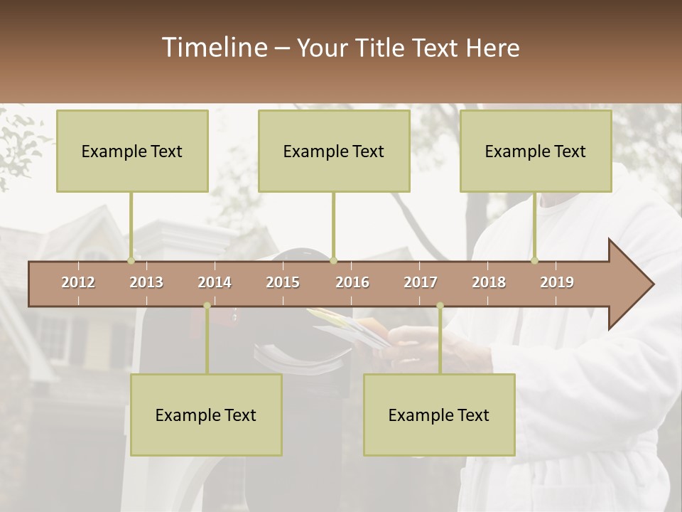 A Man Putting A Piece Of Paper Into A Mailbox PowerPoint Template