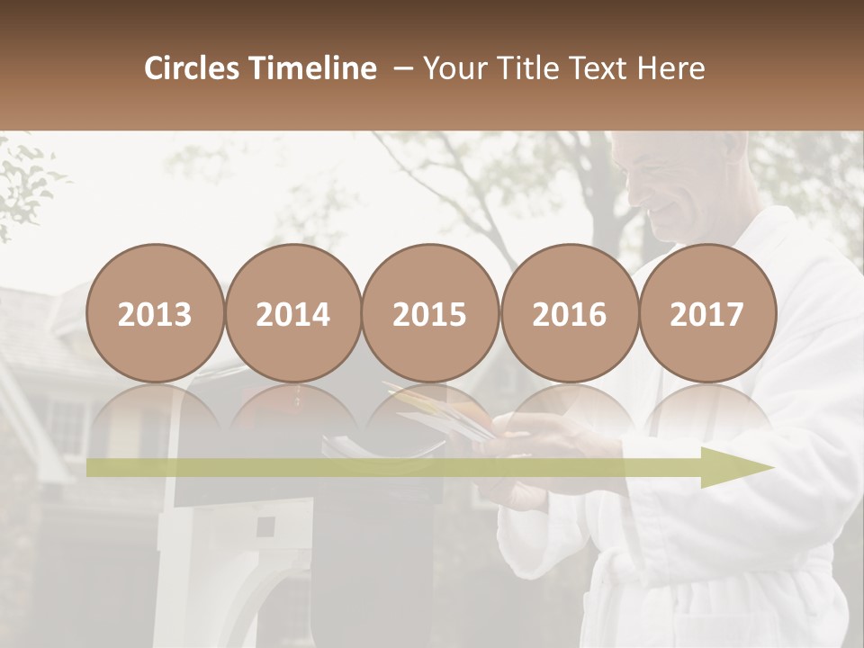 A Man Putting A Piece Of Paper Into A Mailbox PowerPoint Template