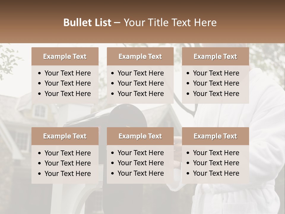 A Man Putting A Piece Of Paper Into A Mailbox PowerPoint Template