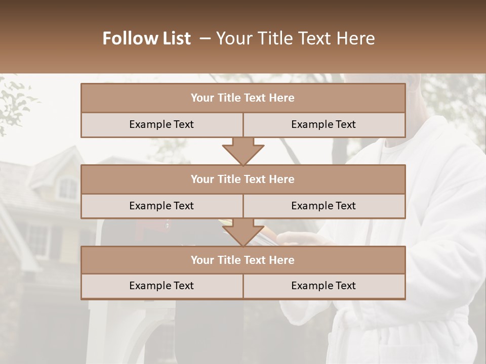 A Man Putting A Piece Of Paper Into A Mailbox PowerPoint Template