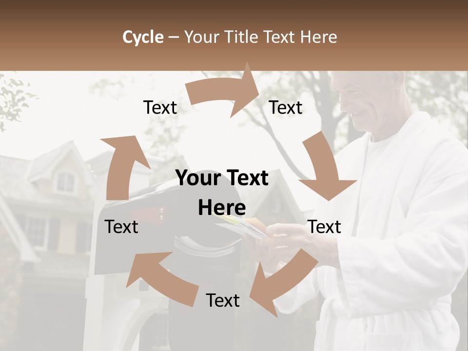 A Man Putting A Piece Of Paper Into A Mailbox PowerPoint Template