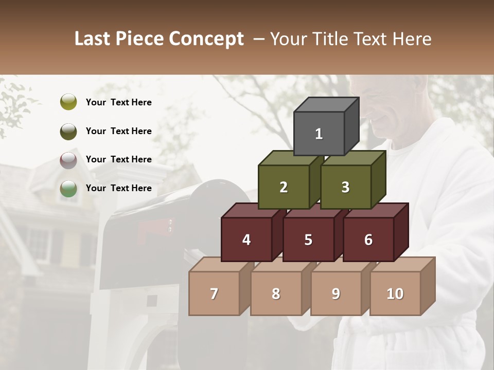 A Man Putting A Piece Of Paper Into A Mailbox PowerPoint Template