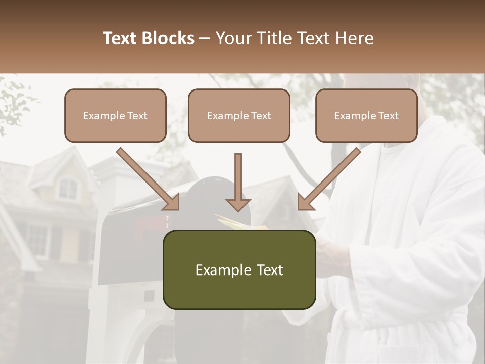A Man Putting A Piece Of Paper Into A Mailbox PowerPoint Template