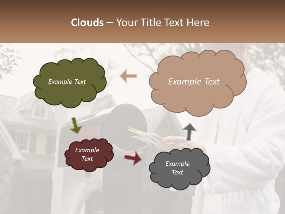 A Man Putting A Piece Of Paper Into A Mailbox PowerPoint Template