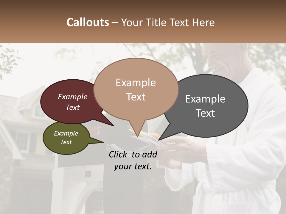 A Man Putting A Piece Of Paper Into A Mailbox PowerPoint Template