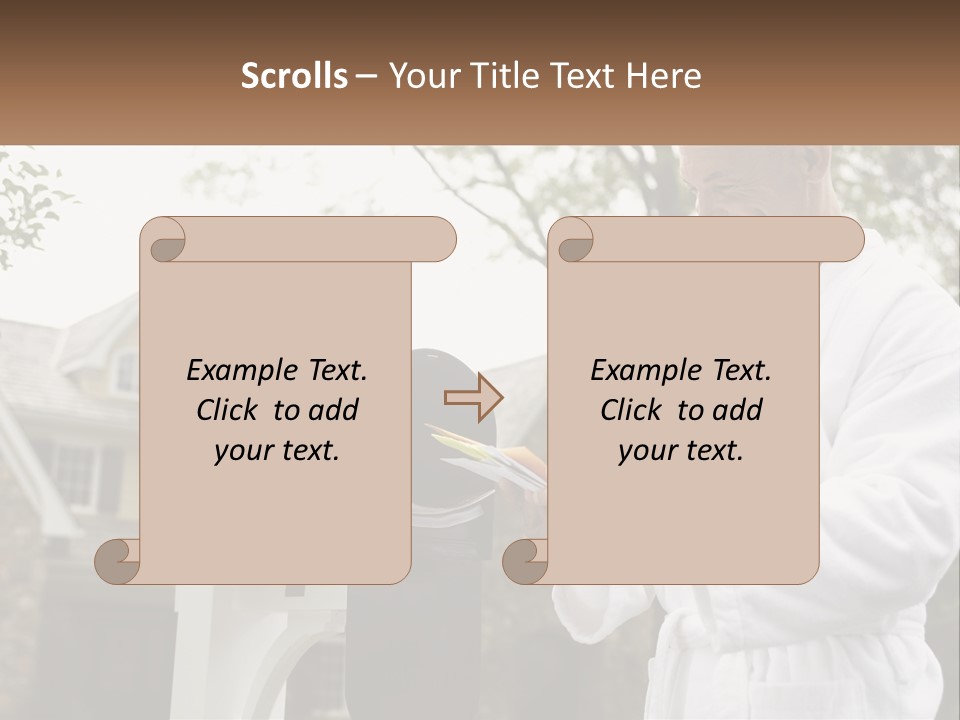 A Man Putting A Piece Of Paper Into A Mailbox PowerPoint Template
