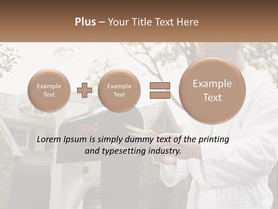 A Man Putting A Piece Of Paper Into A Mailbox PowerPoint Template