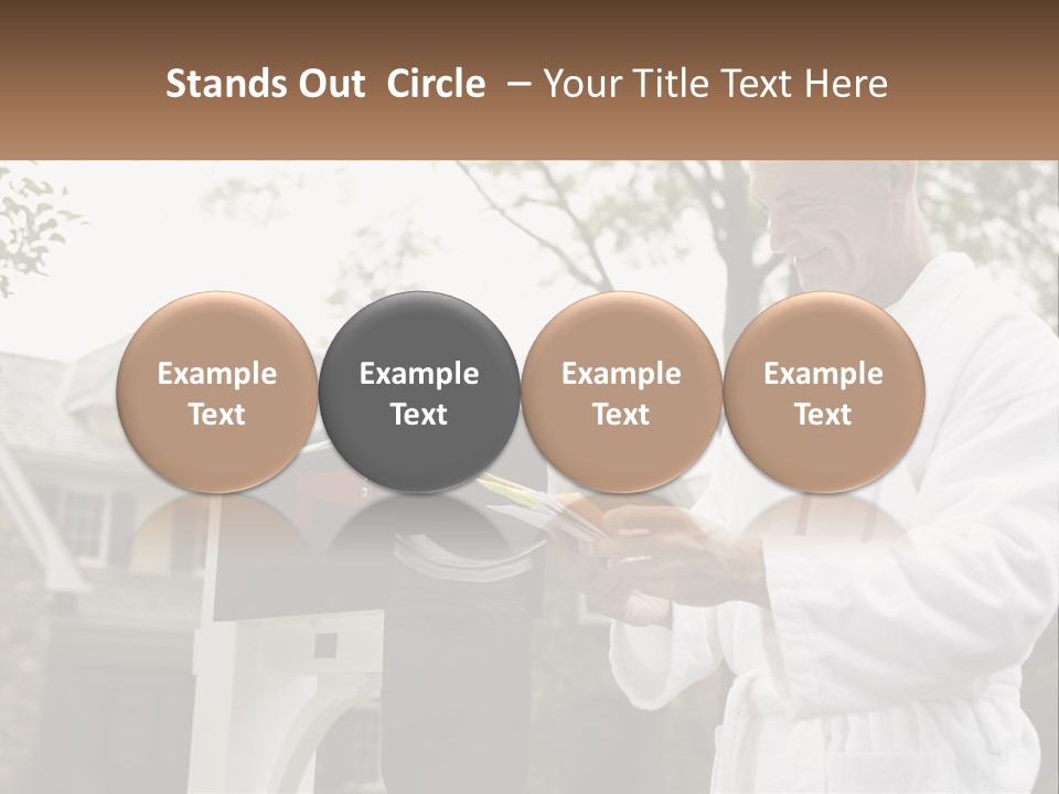 A Man Putting A Piece Of Paper Into A Mailbox PowerPoint Template