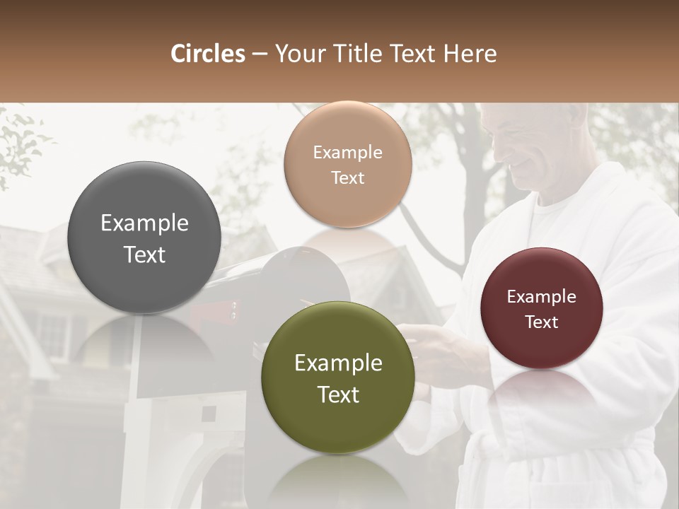 A Man Putting A Piece Of Paper Into A Mailbox PowerPoint Template