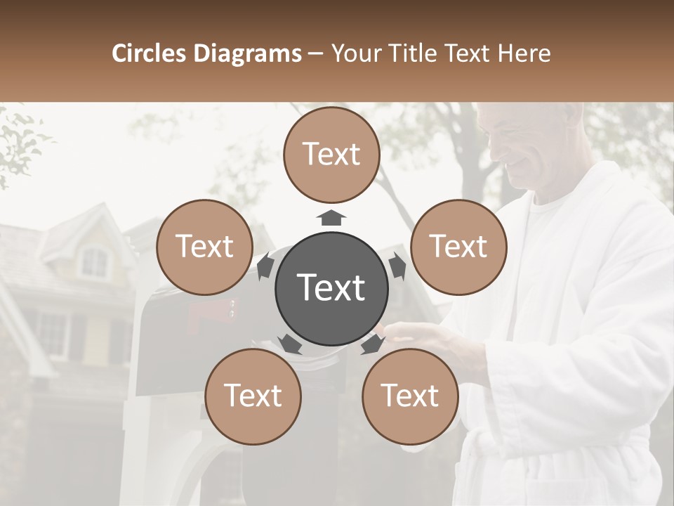 A Man Putting A Piece Of Paper Into A Mailbox PowerPoint Template