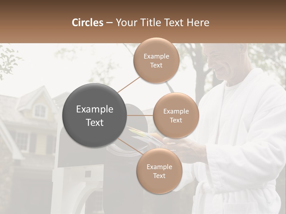 A Man Putting A Piece Of Paper Into A Mailbox PowerPoint Template