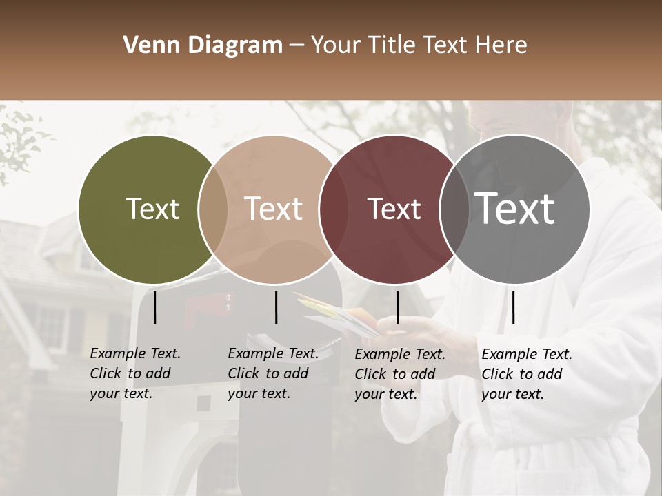 A Man Putting A Piece Of Paper Into A Mailbox PowerPoint Template