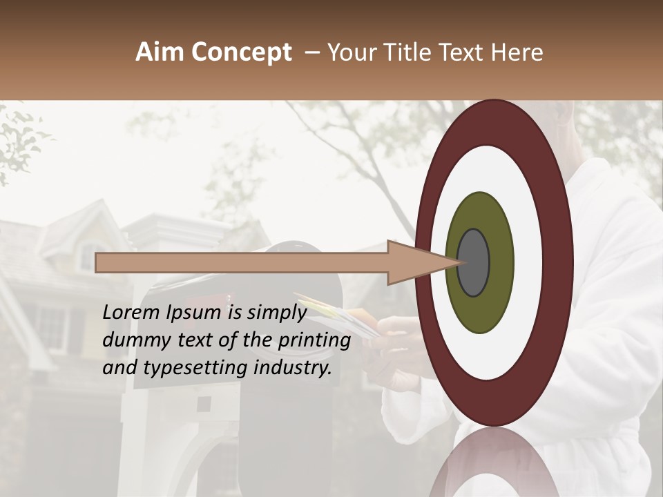 A Man Putting A Piece Of Paper Into A Mailbox PowerPoint Template