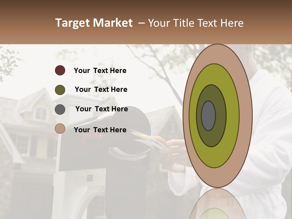 A Man Putting A Piece Of Paper Into A Mailbox PowerPoint Template