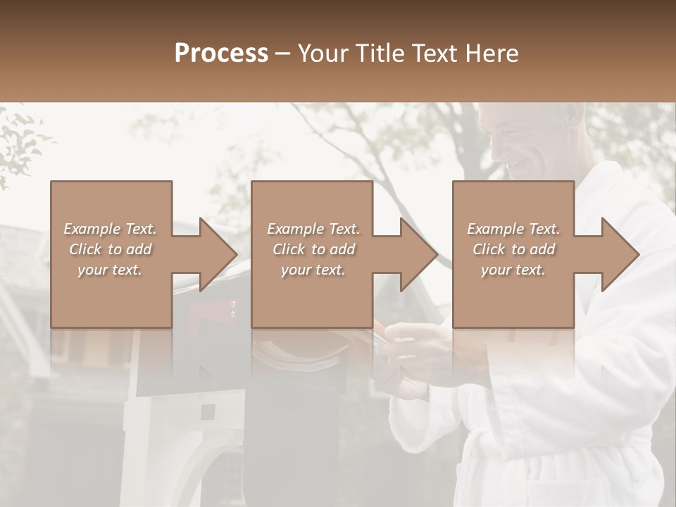 A Man Putting A Piece Of Paper Into A Mailbox PowerPoint Template