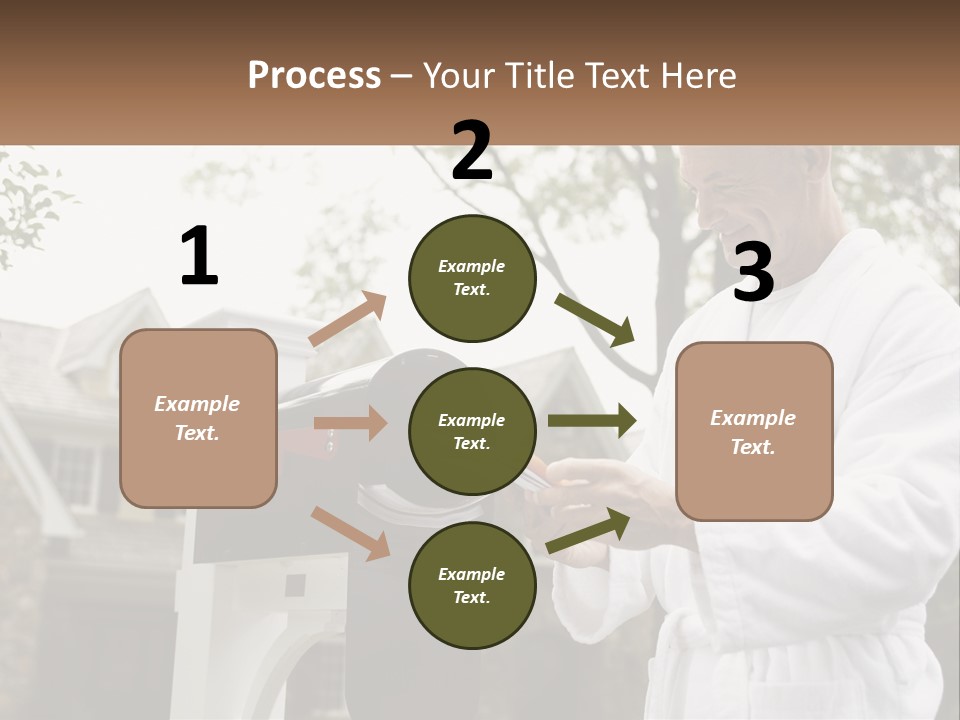 A Man Putting A Piece Of Paper Into A Mailbox PowerPoint Template