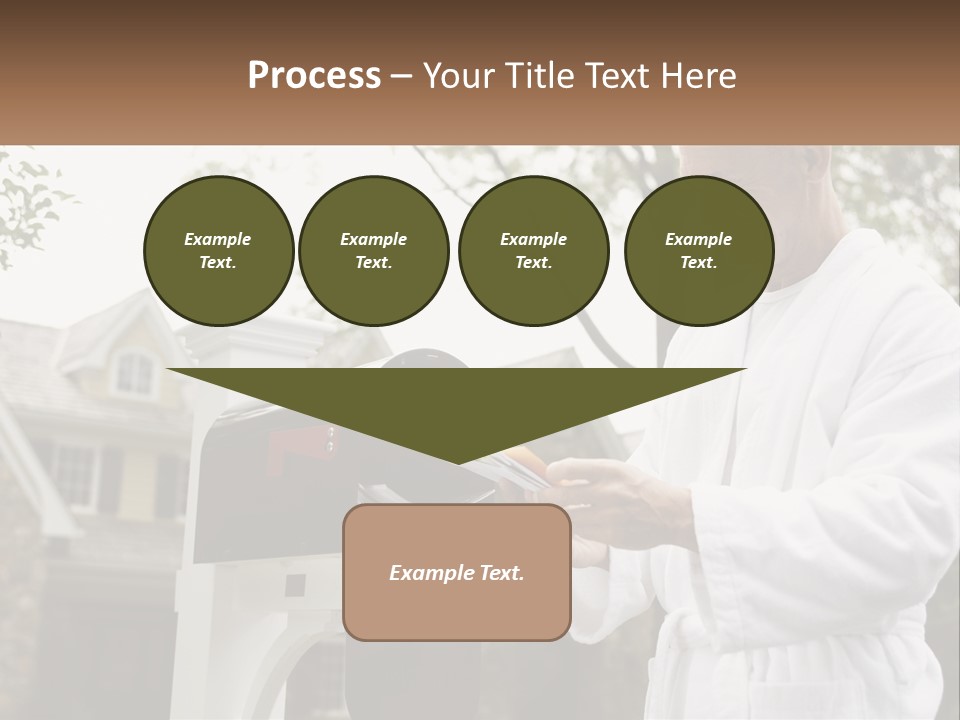 A Man Putting A Piece Of Paper Into A Mailbox PowerPoint Template