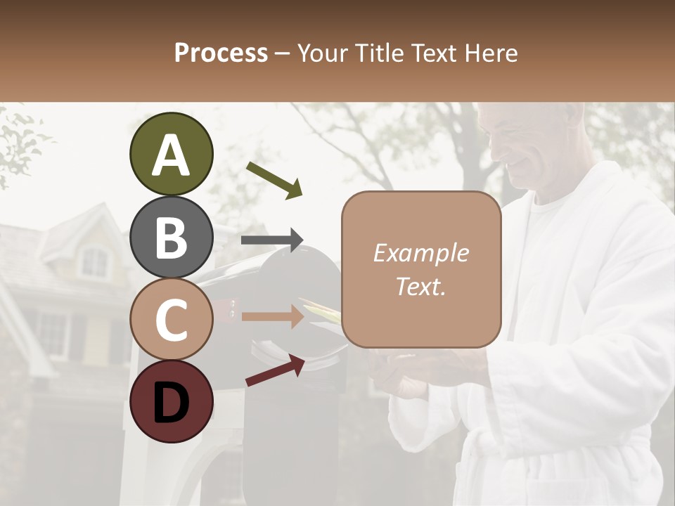 A Man Putting A Piece Of Paper Into A Mailbox PowerPoint Template