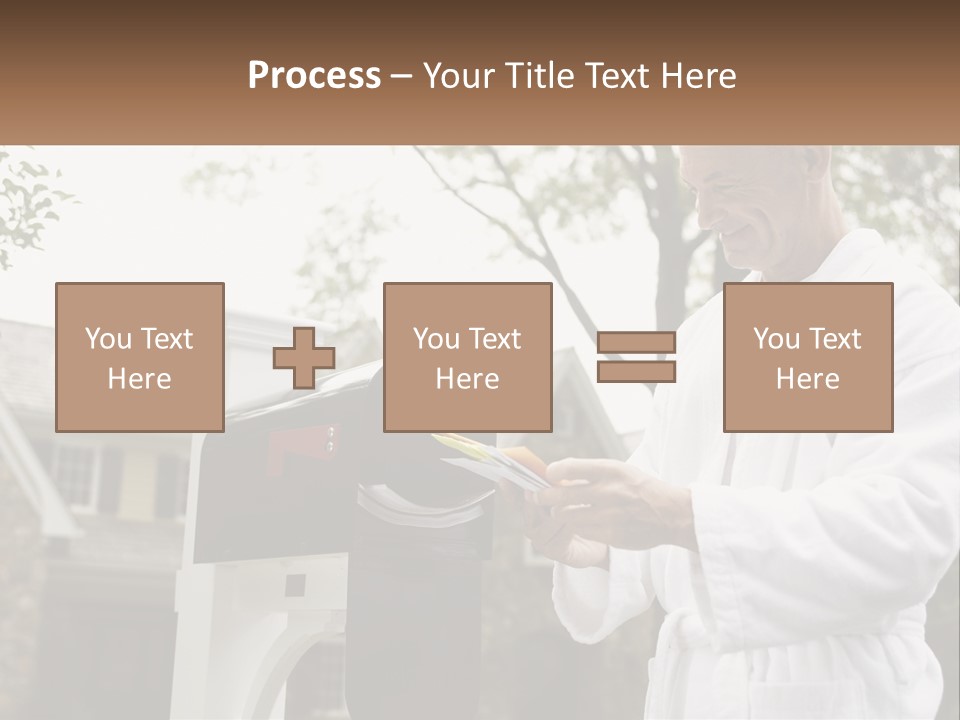 A Man Putting A Piece Of Paper Into A Mailbox PowerPoint Template