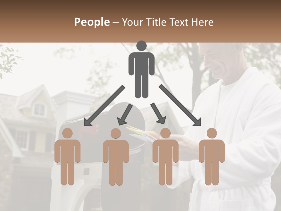 A Man Putting A Piece Of Paper Into A Mailbox PowerPoint Template