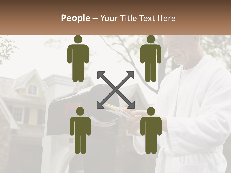 A Man Putting A Piece Of Paper Into A Mailbox PowerPoint Template