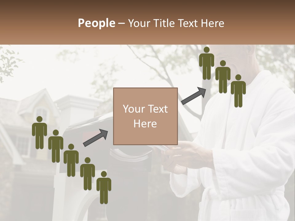 A Man Putting A Piece Of Paper Into A Mailbox PowerPoint Template