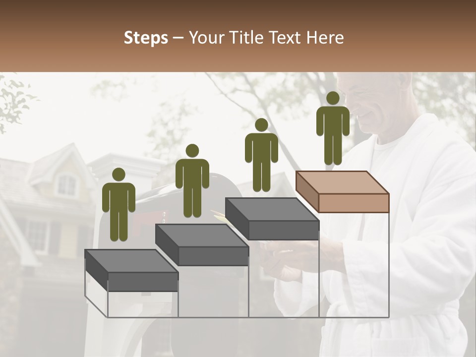 A Man Putting A Piece Of Paper Into A Mailbox PowerPoint Template