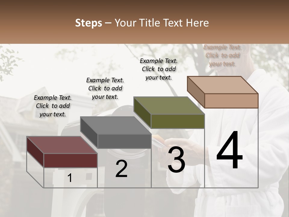 A Man Putting A Piece Of Paper Into A Mailbox PowerPoint Template