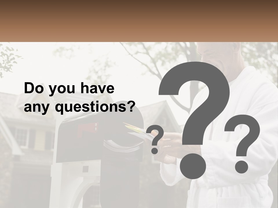 A Man Putting A Piece Of Paper Into A Mailbox PowerPoint Template