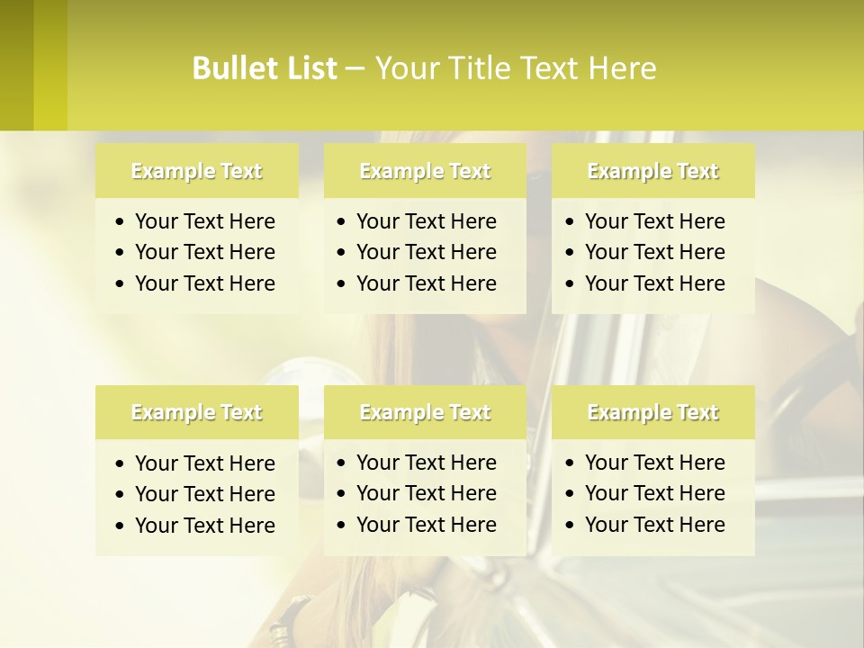 A Woman In Sunglasses Leaning Out The Window Of A Car PowerPoint Template