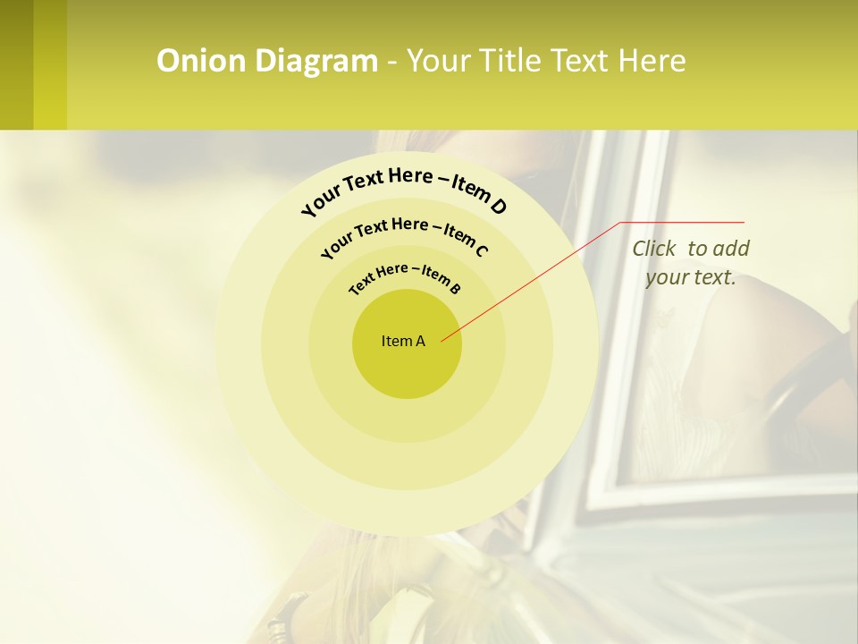 A Woman In Sunglasses Leaning Out The Window Of A Car PowerPoint Template