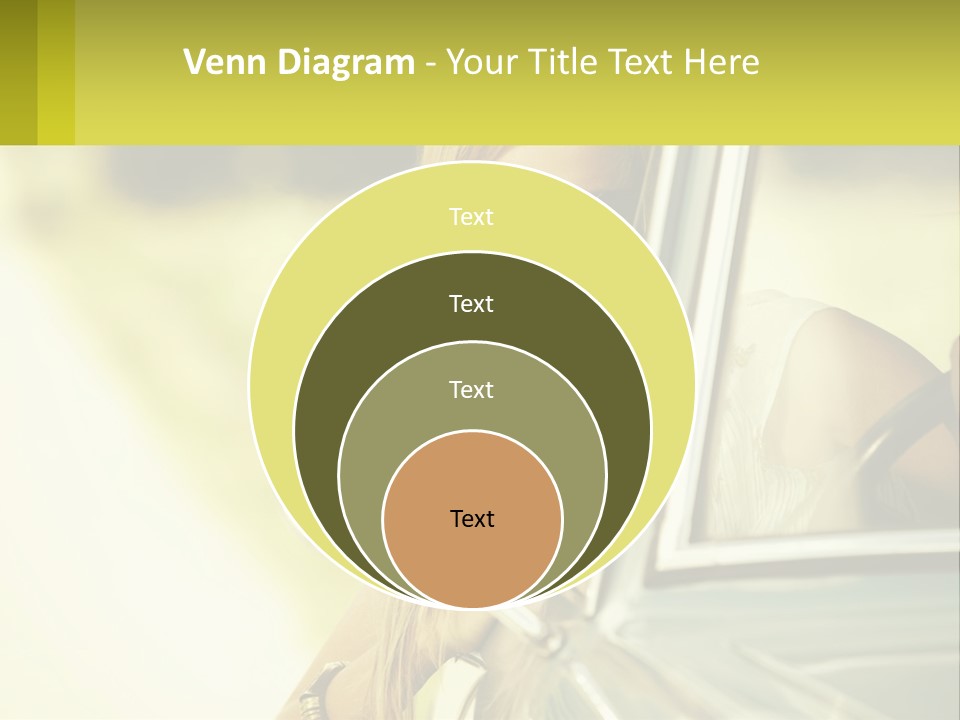 A Woman In Sunglasses Leaning Out The Window Of A Car PowerPoint Template