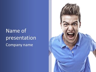 A Man With A Surprised Look On His Face PowerPoint Template