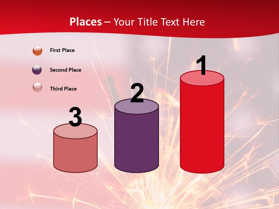 A Sparkler With An American Flag In The Background PowerPoint Template