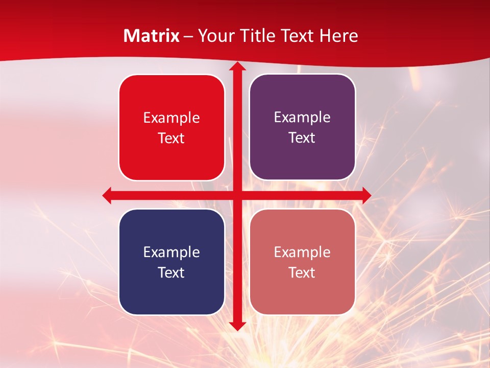 A Sparkler With An American Flag In The Background PowerPoint Template