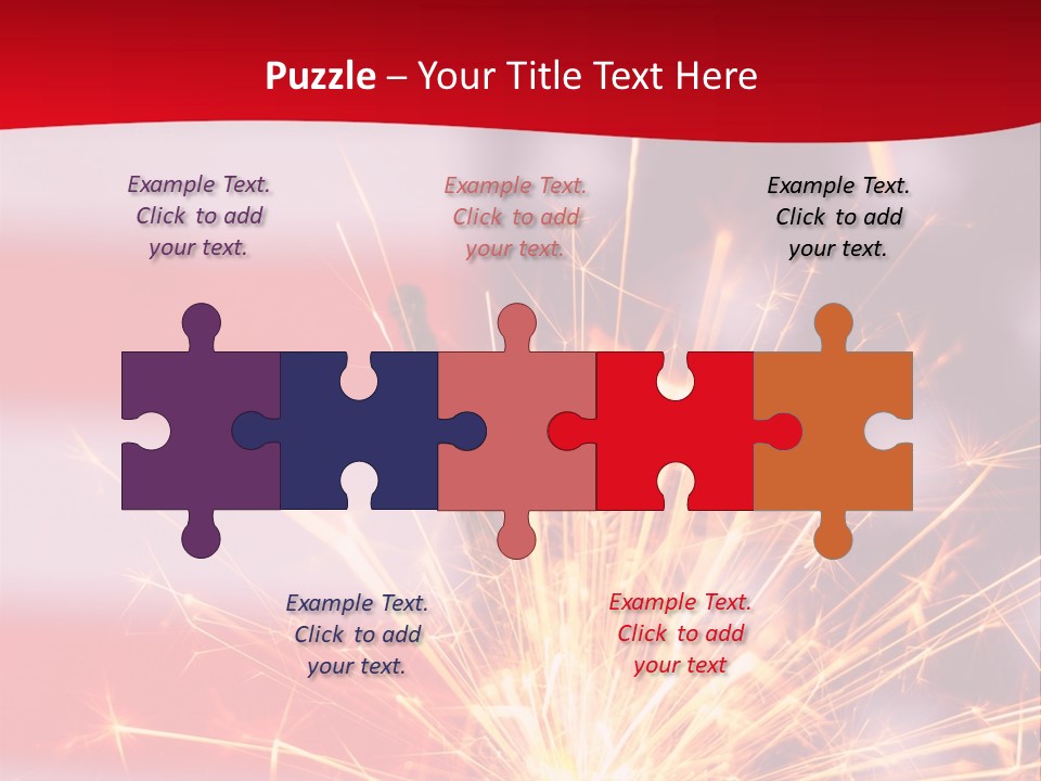 A Sparkler With An American Flag In The Background PowerPoint Template