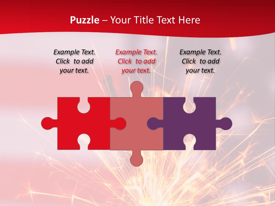 A Sparkler With An American Flag In The Background PowerPoint Template