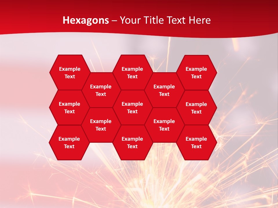 A Sparkler With An American Flag In The Background PowerPoint Template