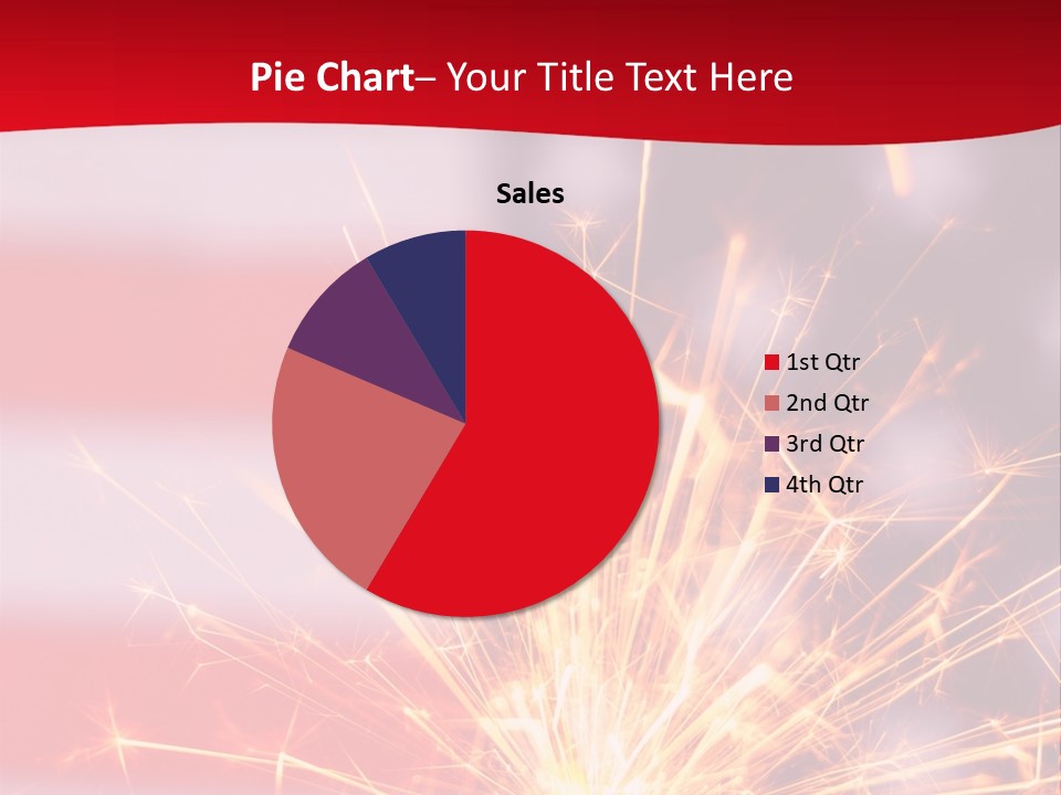 A Sparkler With An American Flag In The Background PowerPoint Template
