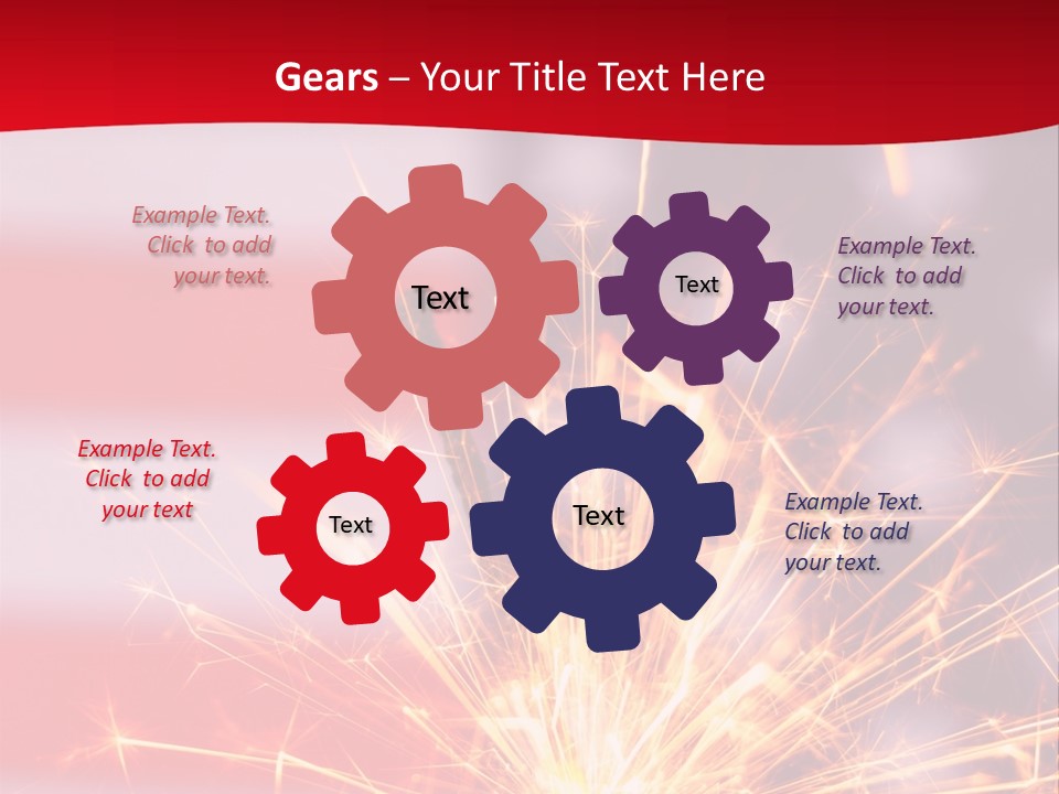 A Sparkler With An American Flag In The Background PowerPoint Template