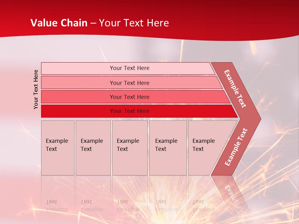 A Sparkler With An American Flag In The Background PowerPoint Template