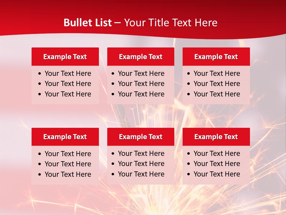 A Sparkler With An American Flag In The Background PowerPoint Template