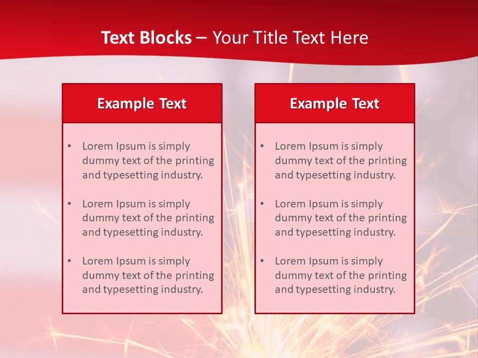 A Sparkler With An American Flag In The Background PowerPoint Template