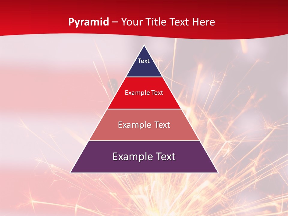 A Sparkler With An American Flag In The Background PowerPoint Template