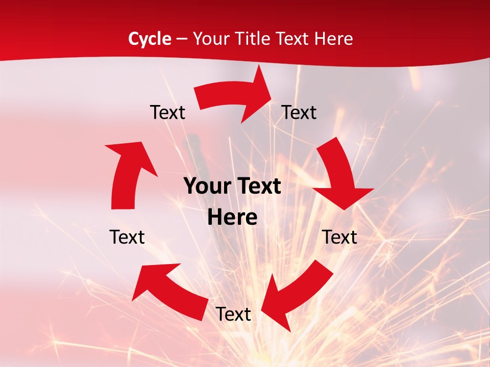 A Sparkler With An American Flag In The Background PowerPoint Template