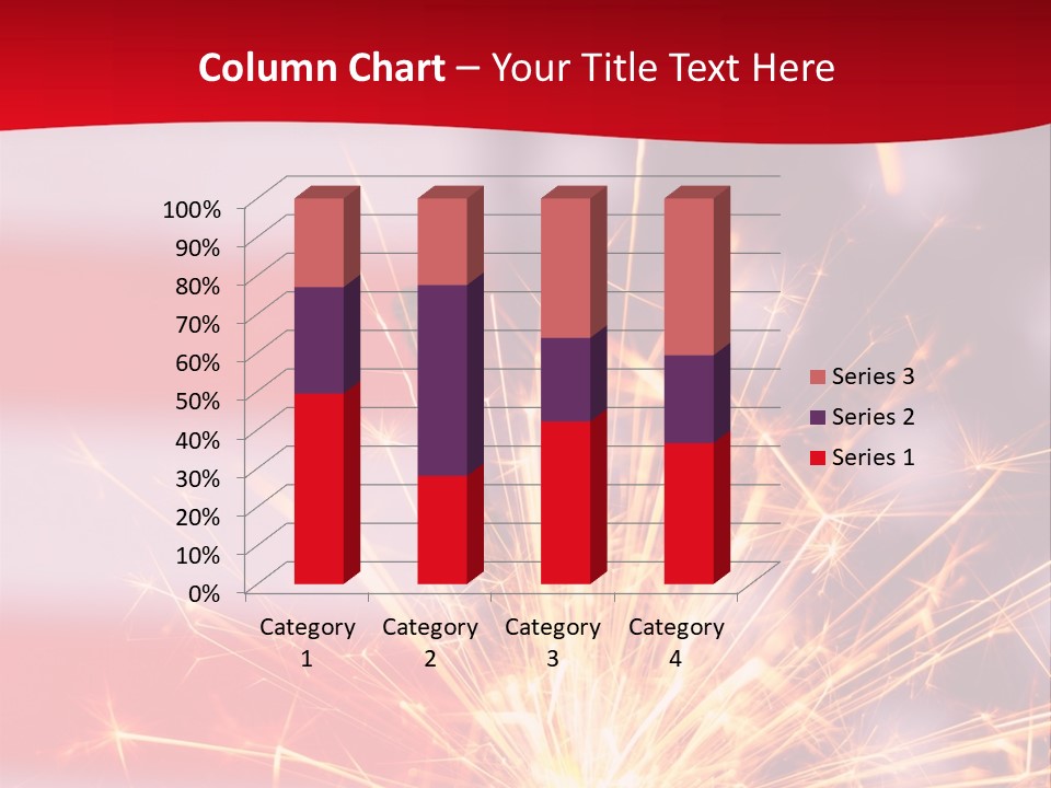 A Sparkler With An American Flag In The Background PowerPoint Template