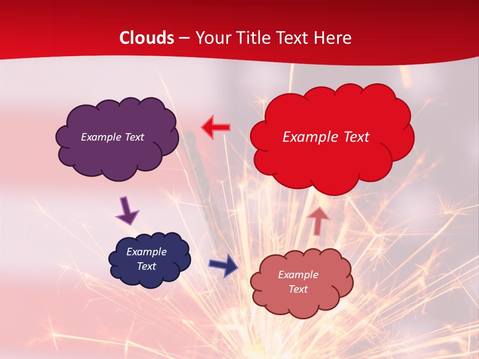 A Sparkler With An American Flag In The Background PowerPoint Template