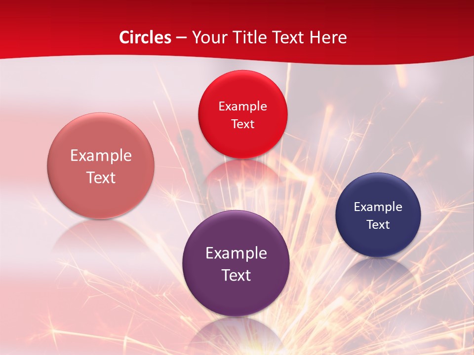 A Sparkler With An American Flag In The Background PowerPoint Template